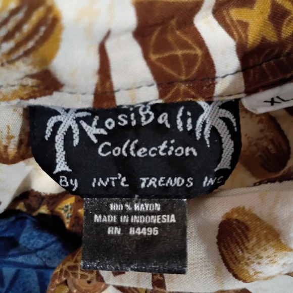 VTG KosiBali Collection Men's XL Lightweight Hawaiian Floral Pattern Summer Top - Picture 6 of 8